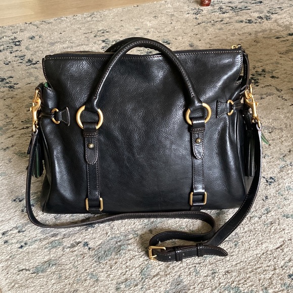 Dooney & Burke Large Florentine Black Leather Satchel! 🦆 - Picture 5 of 15